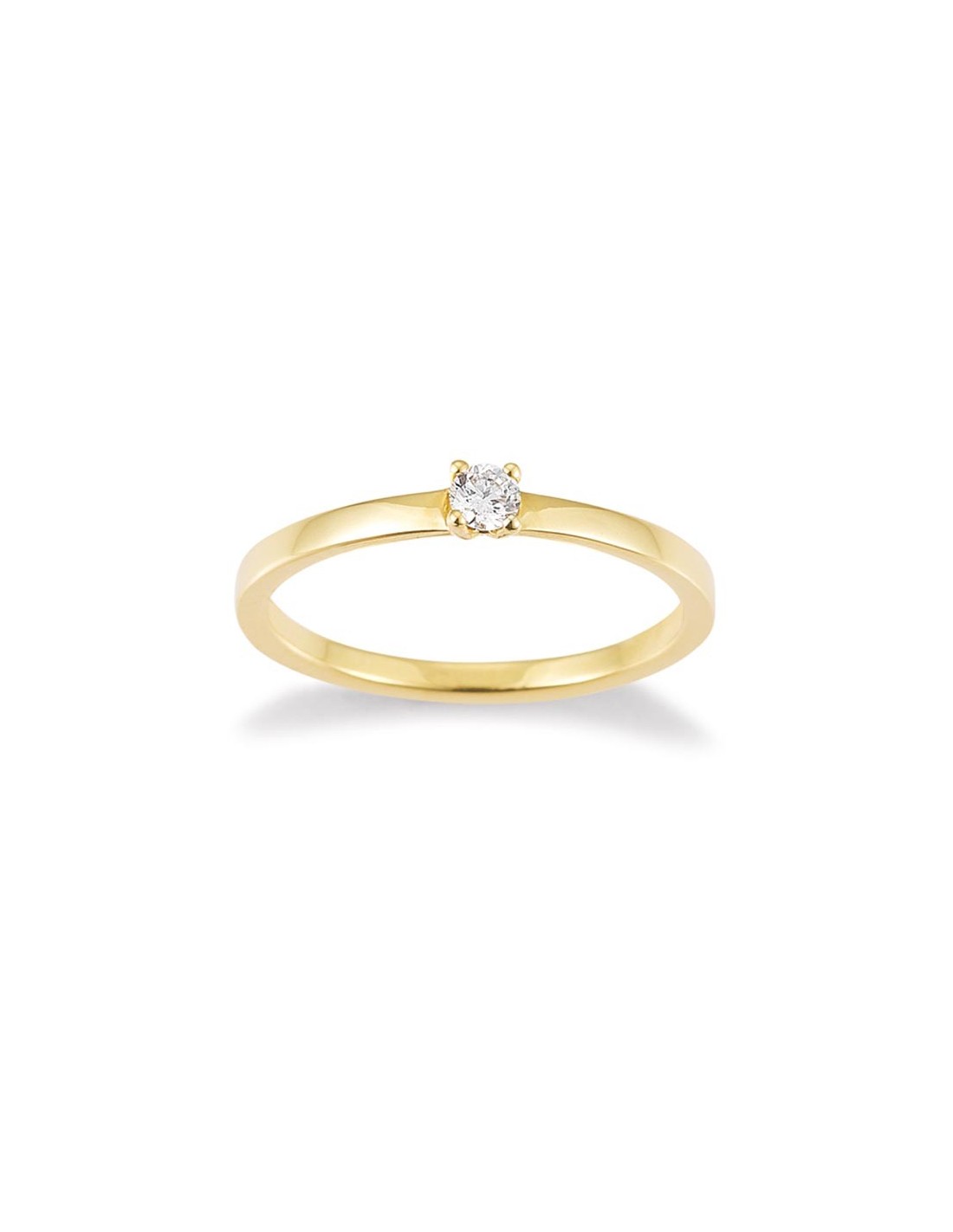  Gelbgoldbrilliantring mit 0,10 Carat 