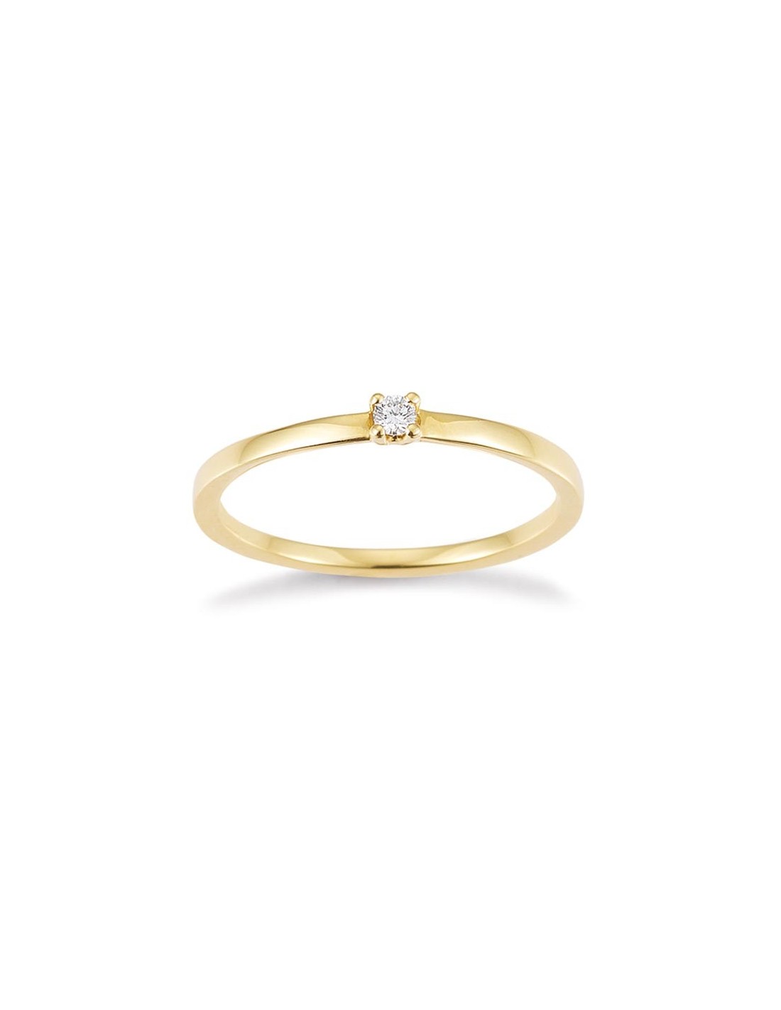  Gelbgoldbrilliantring mit 0,05 Carat 